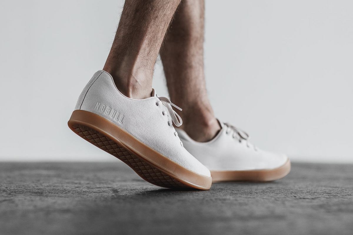 Nobull Canvas Men's Trainers White | Australia (DV9241)